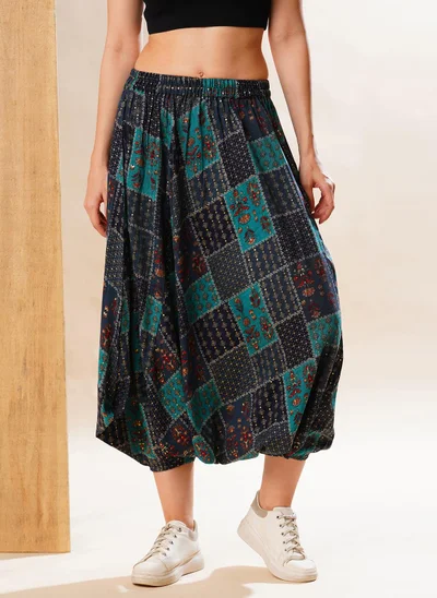 globus Globus Women Ethnic Motifs Fully Elasticated Harem Pants